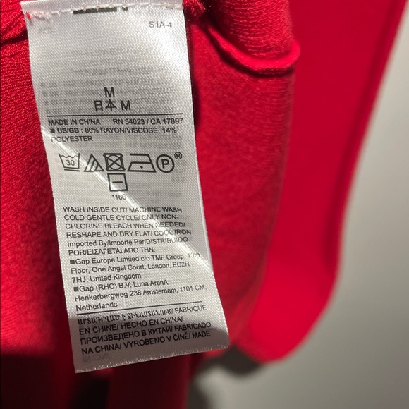 NWOT Banana Republic Vibrant Red Knit Midi Dress - Picture 7 of 7